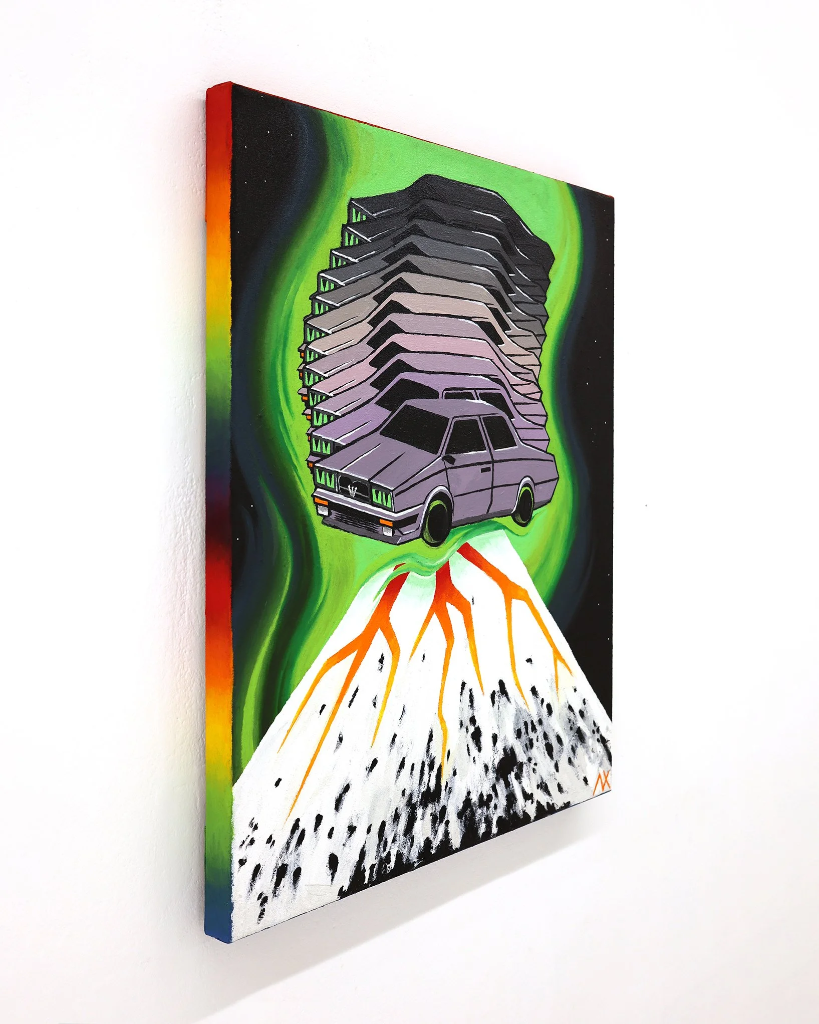 Alex Xerri Auroa Maserati 61cm x 76cm Acrylic and stone on canvas 2022 LHS.JPG