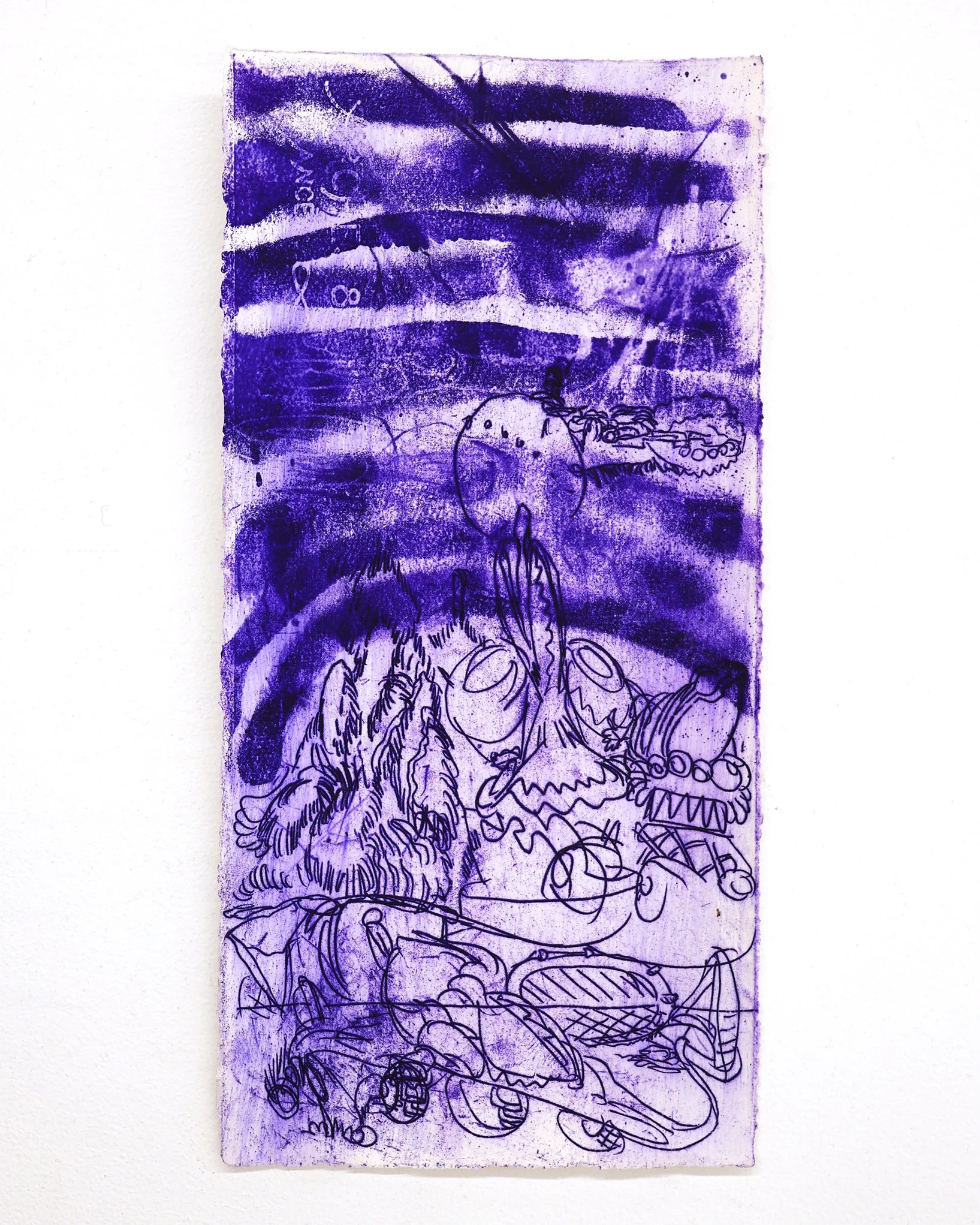 Antwan Horfee 'Purple pains - 1' - Original Artwork