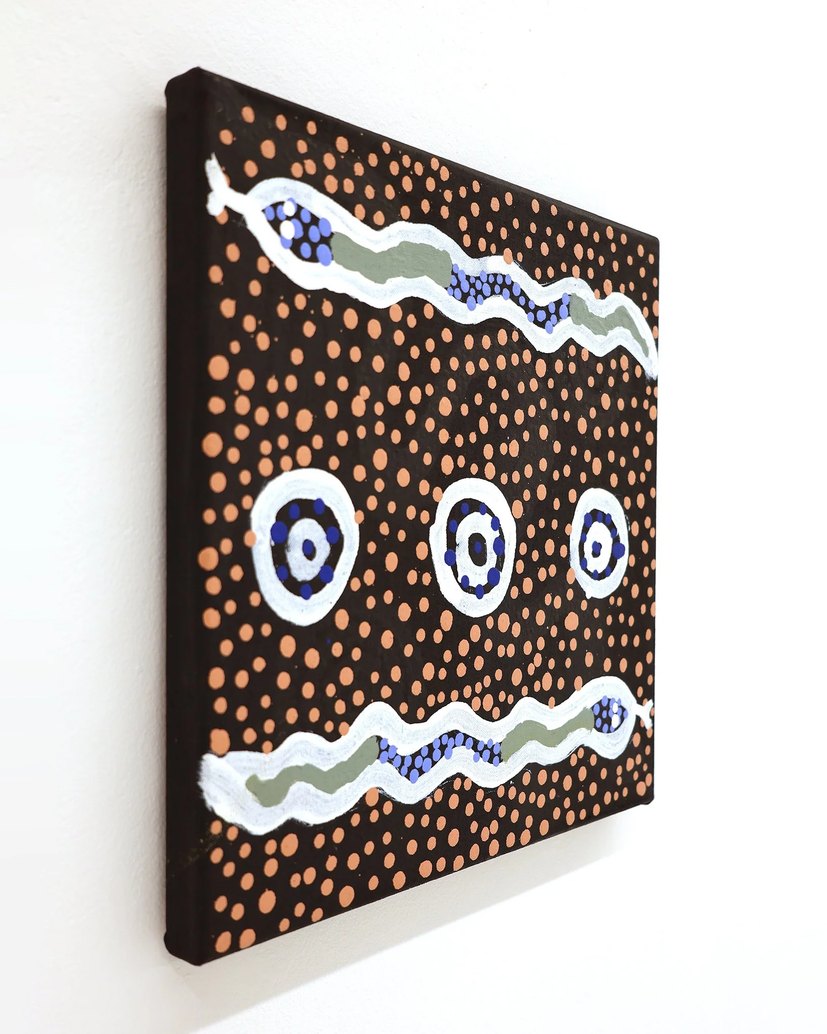 Keanu Tjakamarra Nelson wanampi_tjurrkurpa_snake_dreaming_acrylic_on_canvas_30x30cm_284-25 LHS WEB.JPG