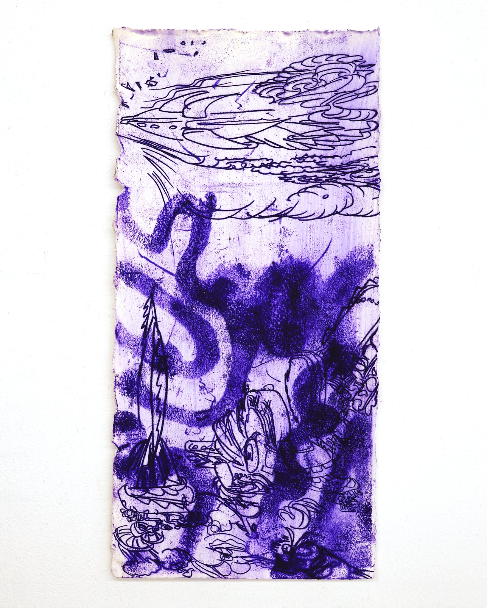 Antwan Horfee 'Purple pains - 9' - Original Artwork