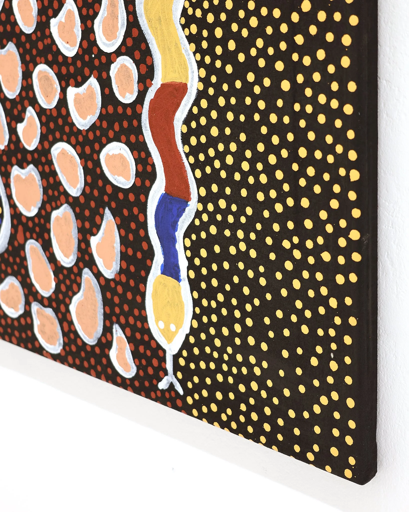 Keanu Tjakamarra Nelson wanampi_tjurrkurpa_snake_dreaming_acrylic_on_canvas_91x91cm_506-25 DETAIL WEB.JPG