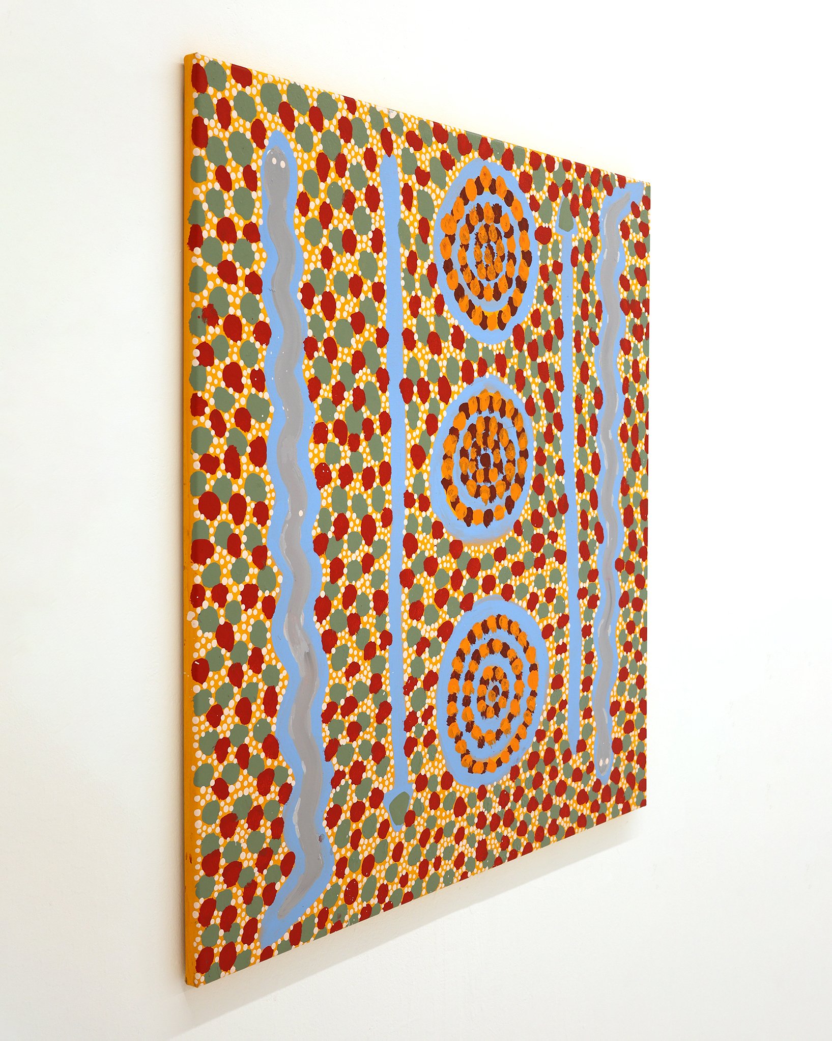 Keanu Tjakamarra Nelson wanampi_tjurrkurpa_snake_dreaming_acrylic_on_linen_121x121cm_1-26 LHS WEB.JPG