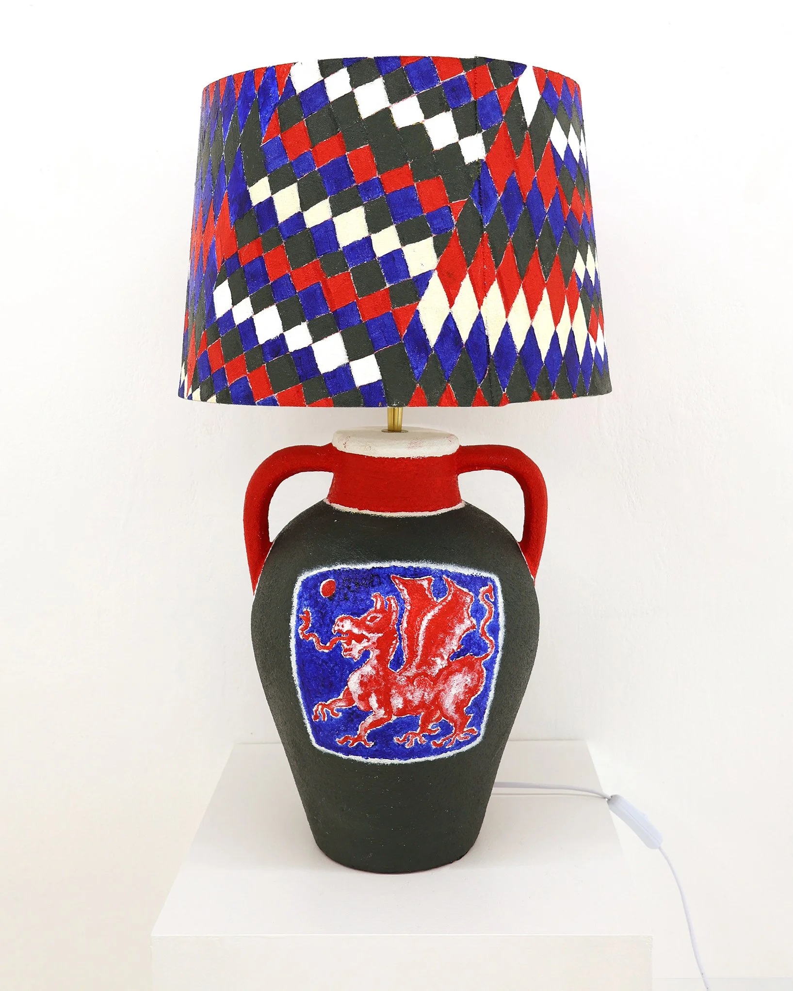 Creed McTaggart Back pain lamp 70cm tall, variable Synthetic polymer on lamp 1 2025.JPG