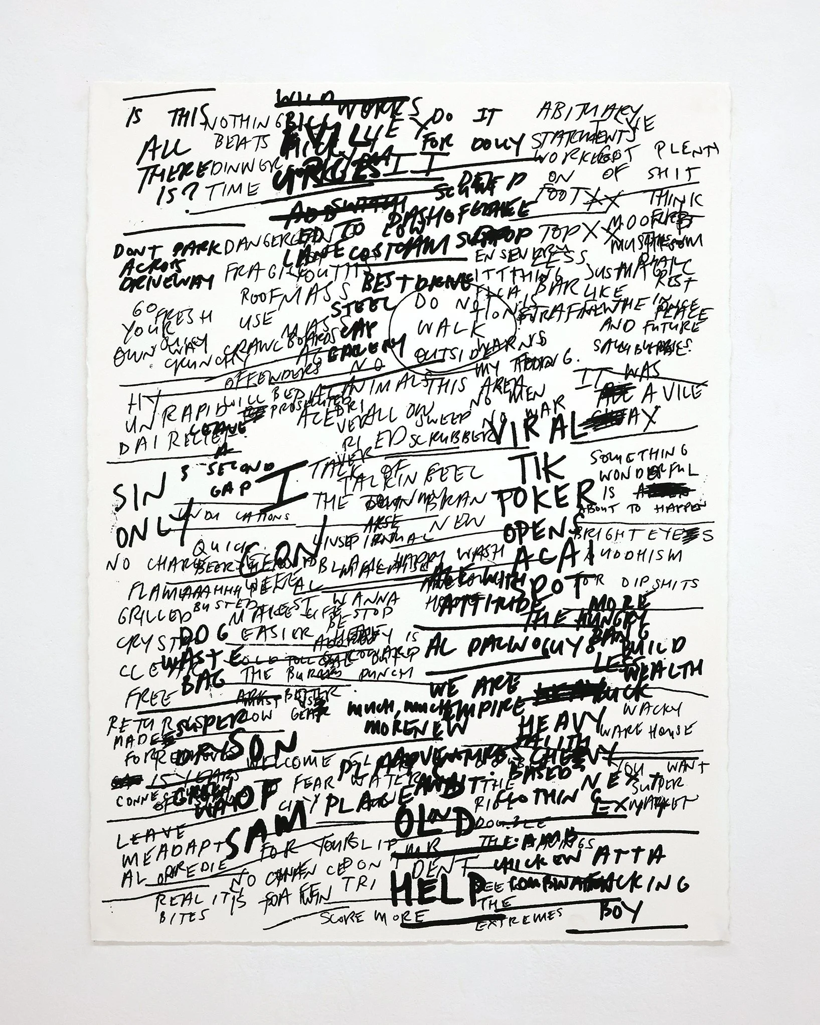 Chris Town 'DO NOT WALK OUTSIDE' - Original Artwork