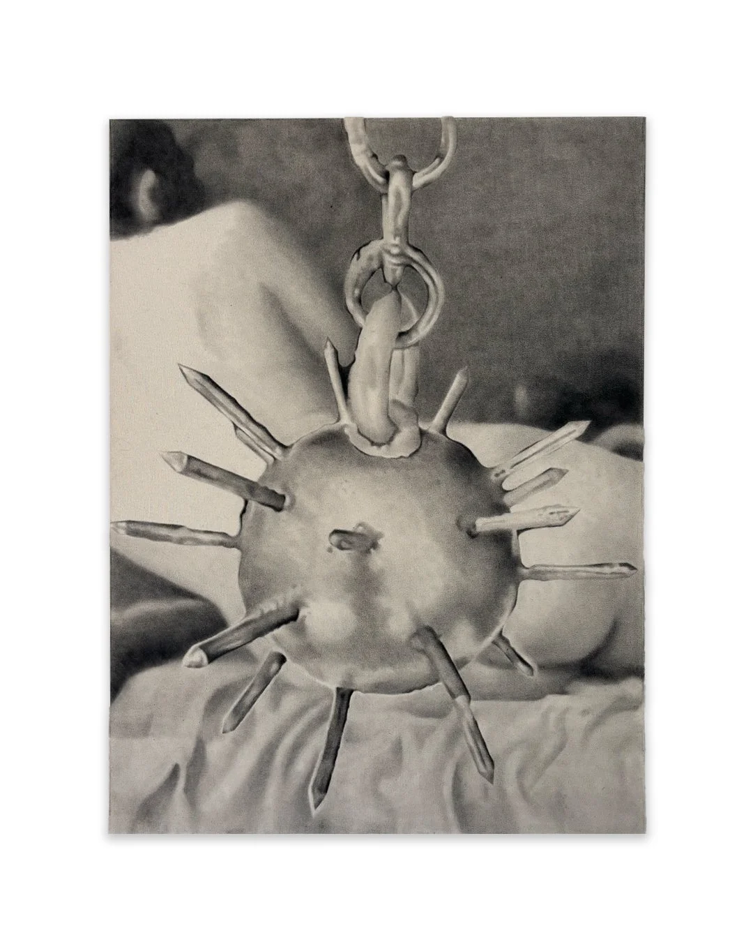Eli van Engelen 'Kettenmorgenstern (spiky weapon with nude)'. Original artwork