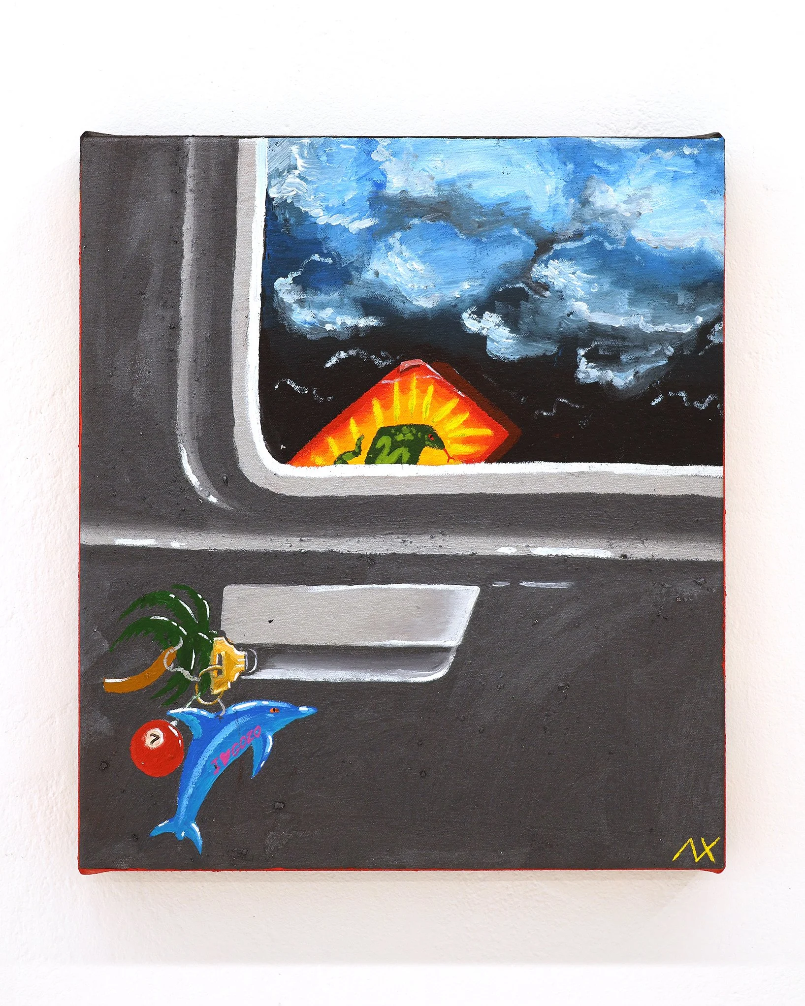 Alex Xerri Xagħra 35.5cm x 40cm Acrylic and stone on canvas 2026 HERO.JPG