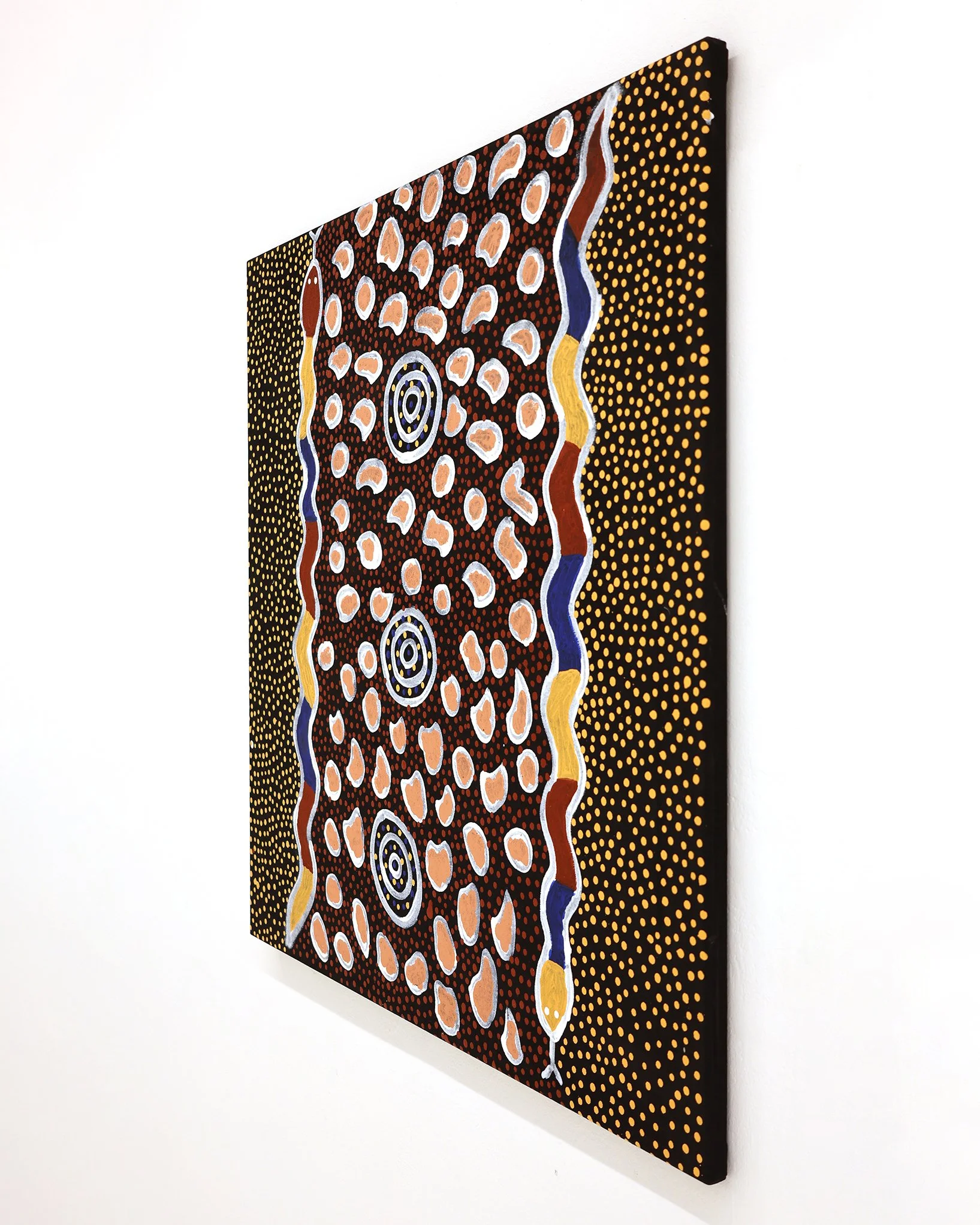 Keanu Tjakamarra Nelson wanampi_tjurrkurpa_snake_dreaming_acrylic_on_canvas_91x91cm_506-25 RHS WEB.JPG