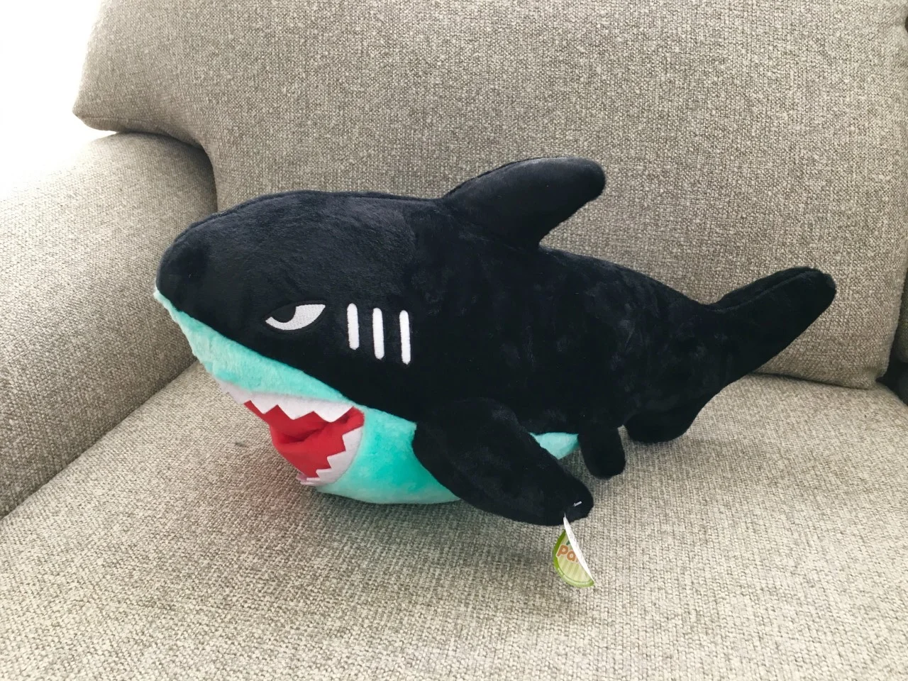 Q Angry Shark Plush 20"