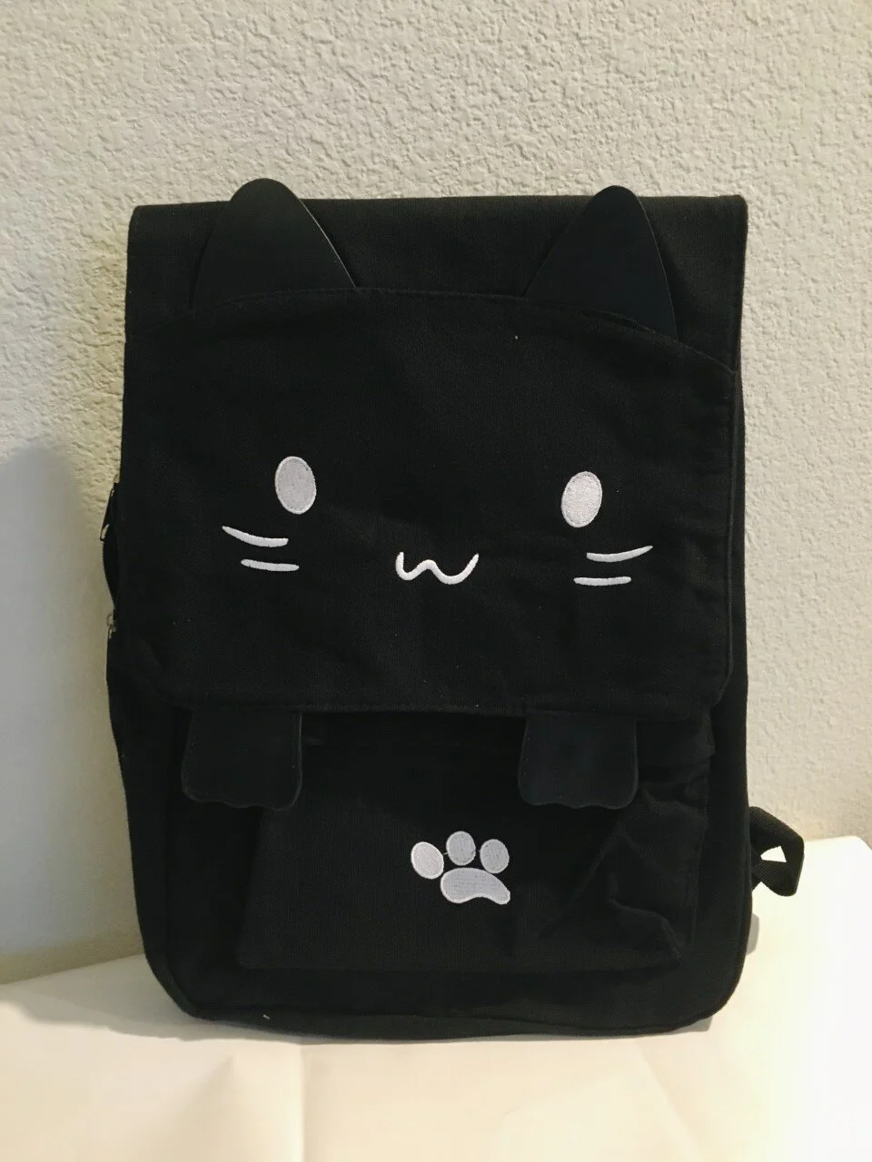 Cute Black Cat BackPack 16" x13"x4"