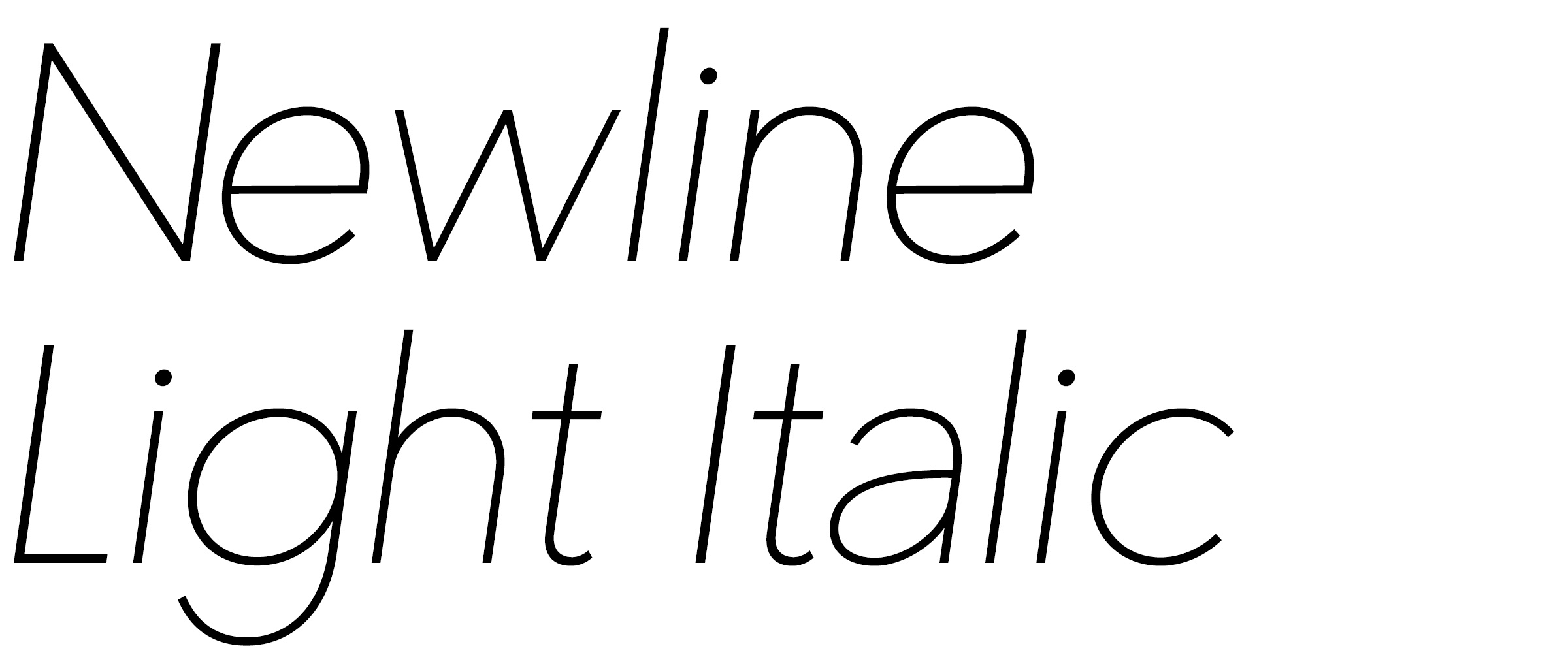 Newline Light Italic