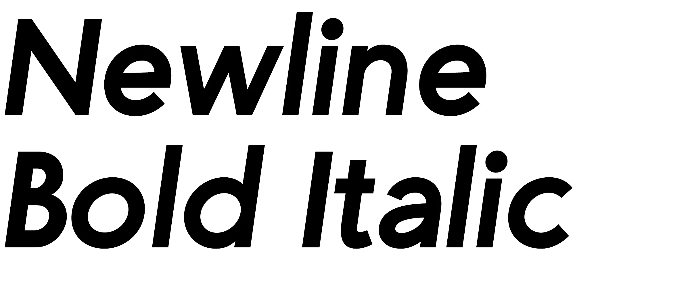 Newline Bold Italic