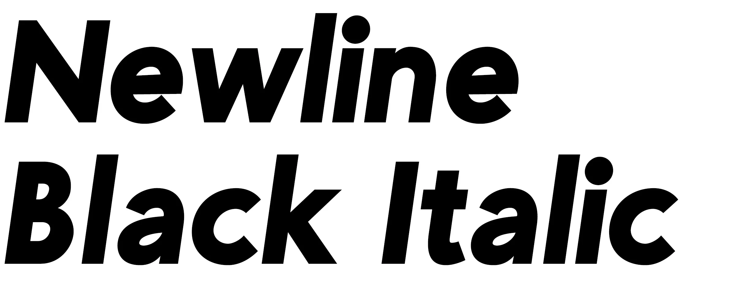 Newline Black Italic
