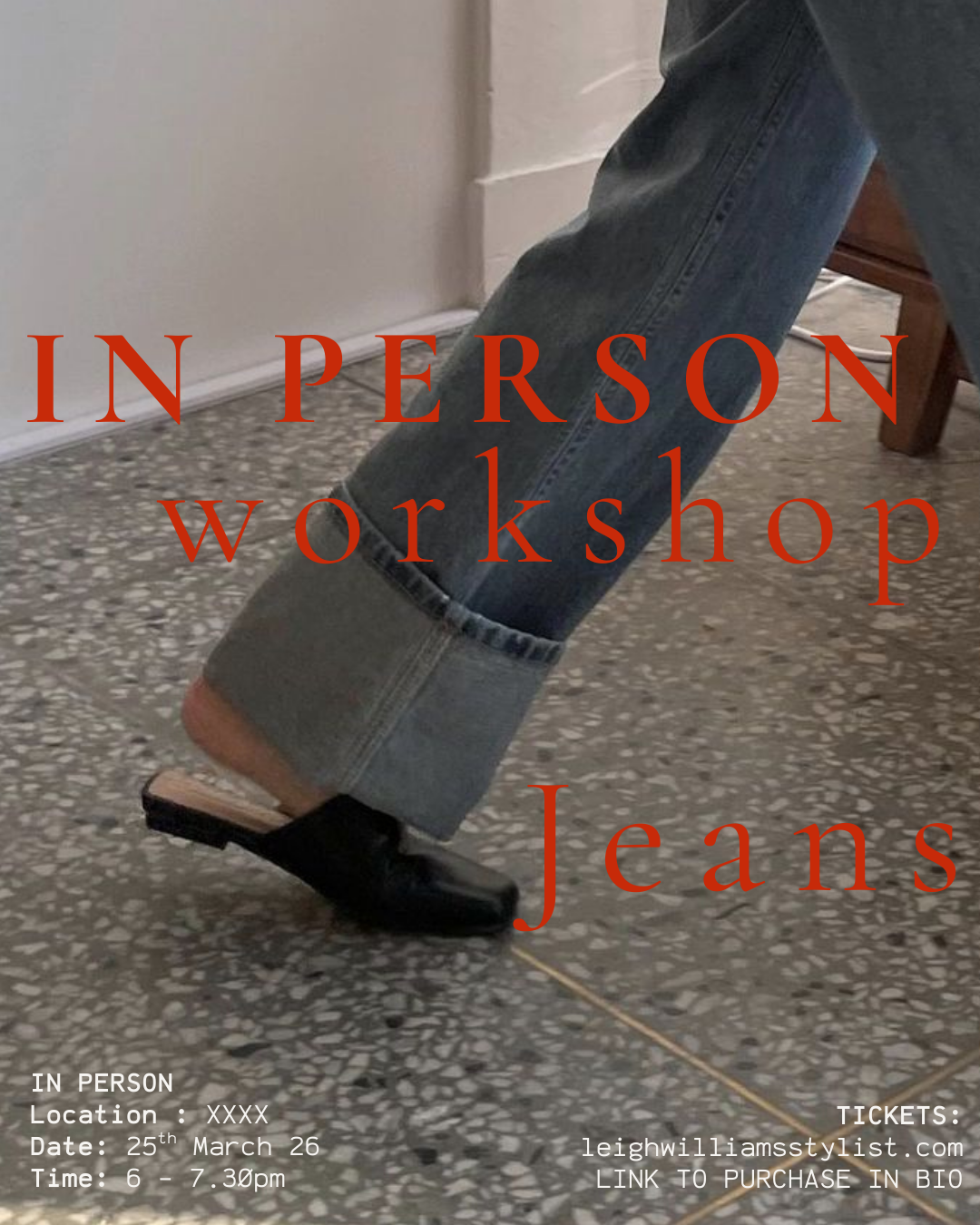 In Person Wardrobe Workshop | Jeans