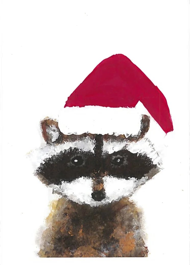 raccoon santa