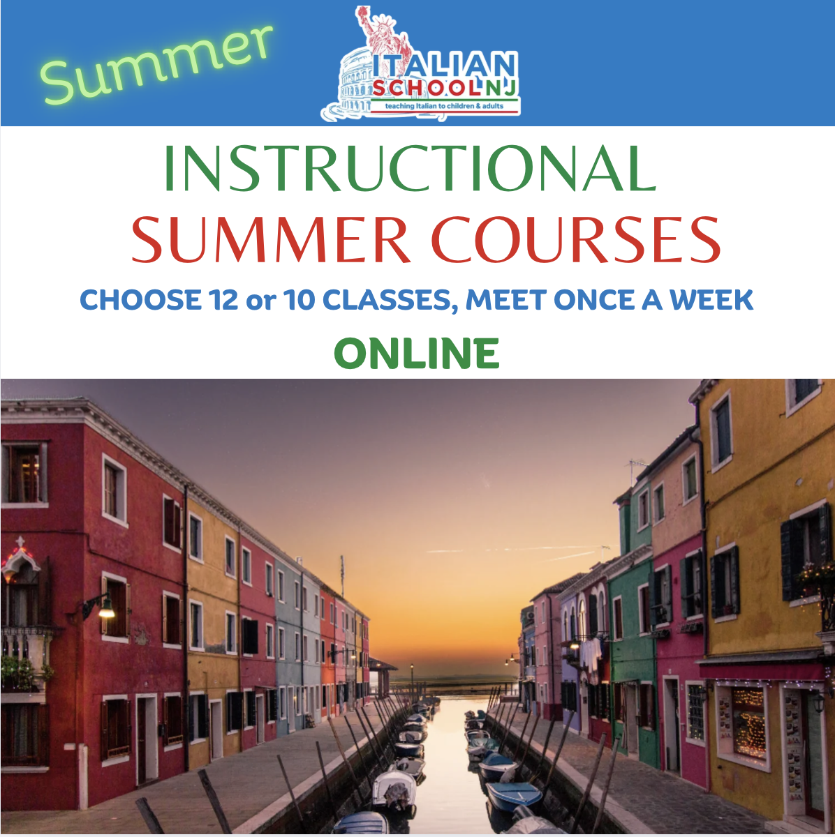 Instructional online summer classes