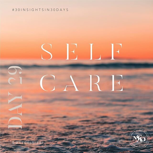 Day 29 of 30: Self care.
A gentle reminder my friends to take good care of yourself. Before you take care of your clients, your Netflix shows, your family and friends, your pet, and your endless to-do list, make sure you don&rsquo;t neglect the numbe