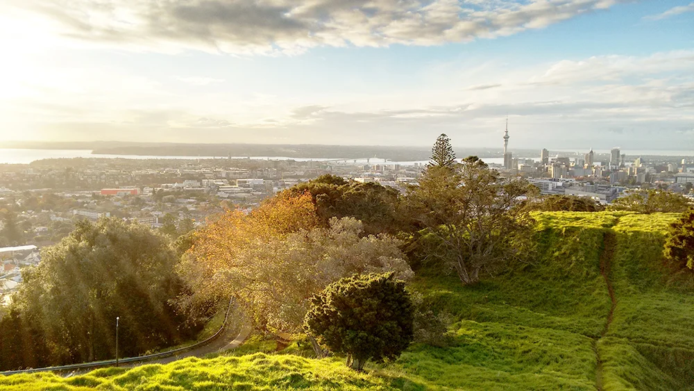 The view from Mount Eden to Auckland City in Autumn. Read more about Propellerhead and New Zealand here >>