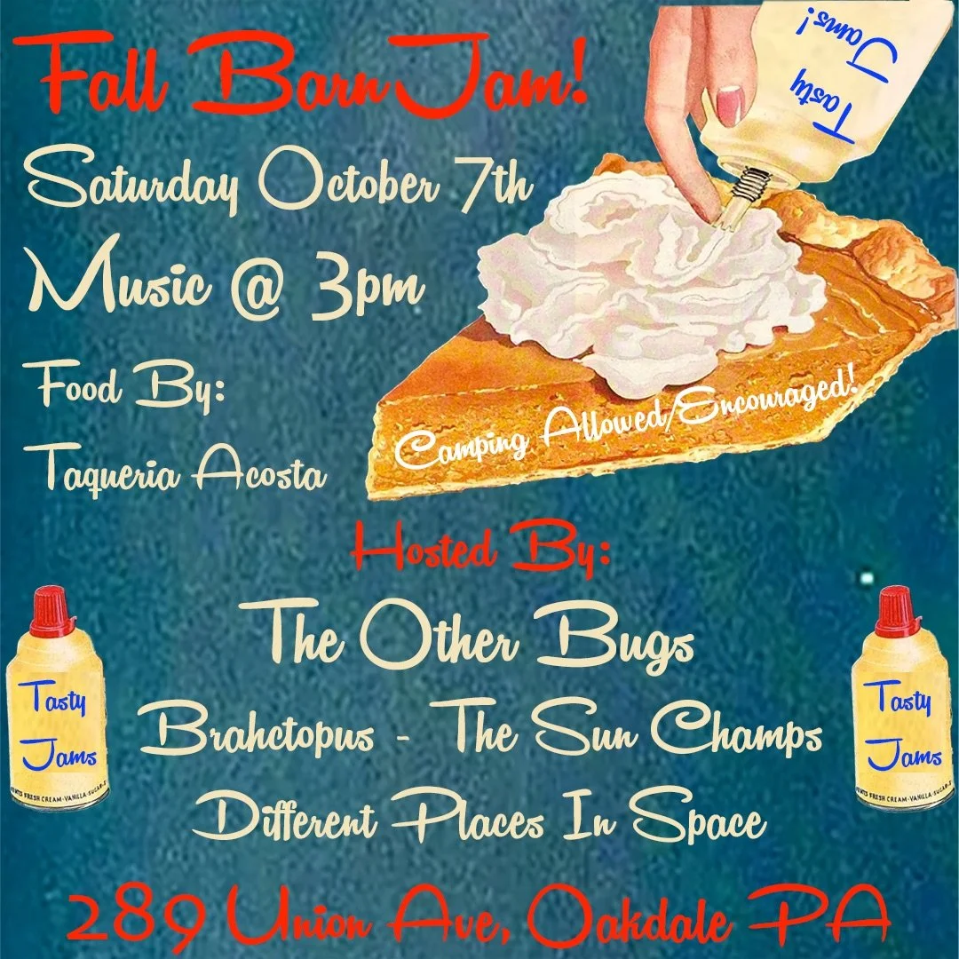 Fall BarnJam! 2023 w/ The Other Bugs, Brahctopus, Different Places in Space