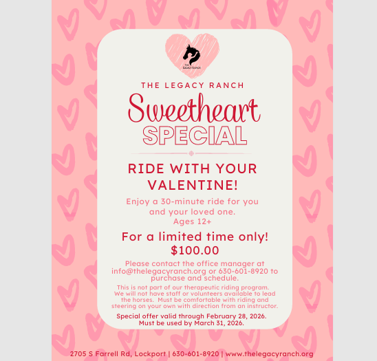 Sweetheart Special (Ride with your Valentine!)