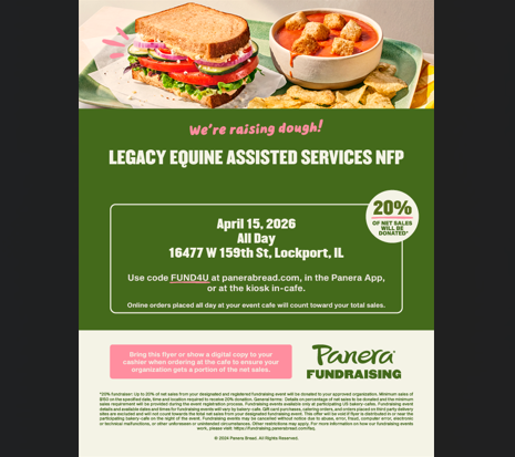 Dine-Out Fundraiser at Panera!