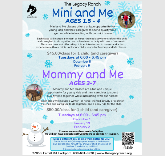 Mini and Me:  Winter Classes
