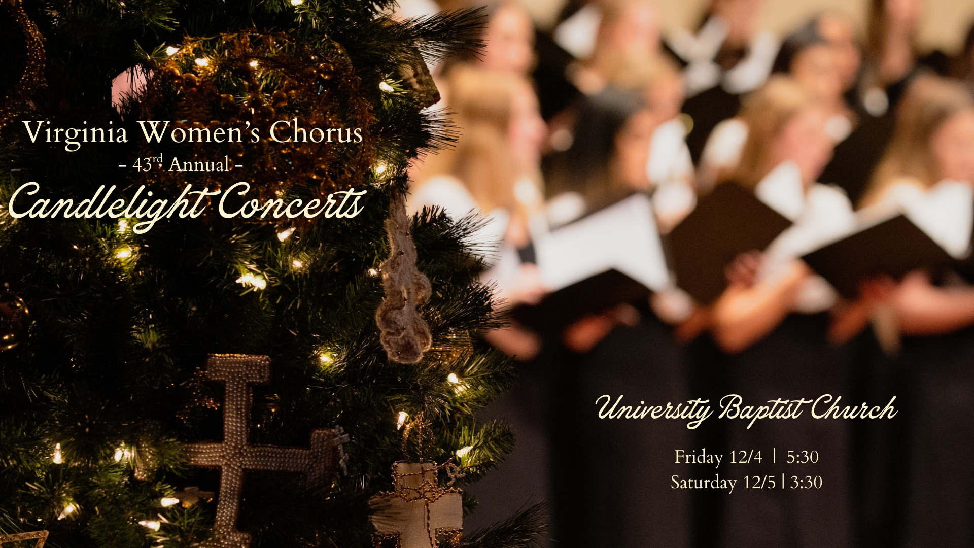 Virginia Women's Chorus 43rd Candlelight Concerts - Dec 5th