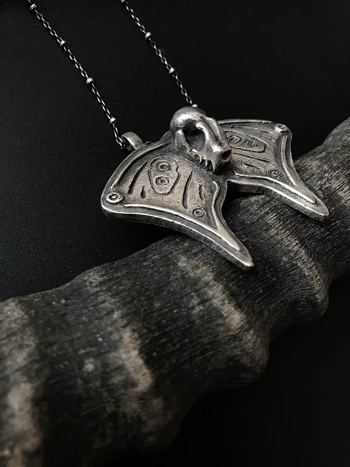 Familiars - Death Moth in Brass and Sterling Silver