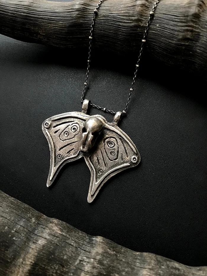 Familiars - Death Moth in Brass and Sterling Silver