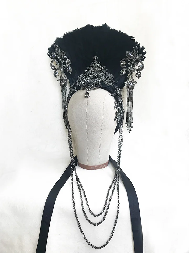 Rhinestone Maleficent Fan Headdress