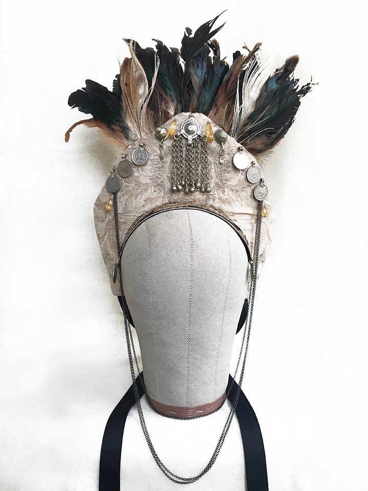 Off-White feather headdress