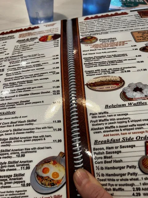 0798 - small town diner menu