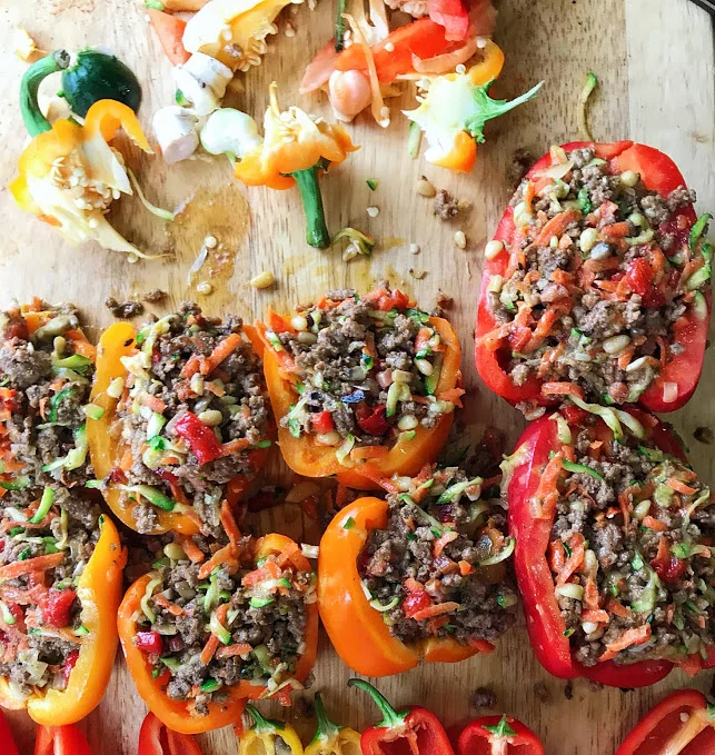 STUFFED BELL PEPPERS [WHOLE 30, GLUTEN FREE, PALEO]
