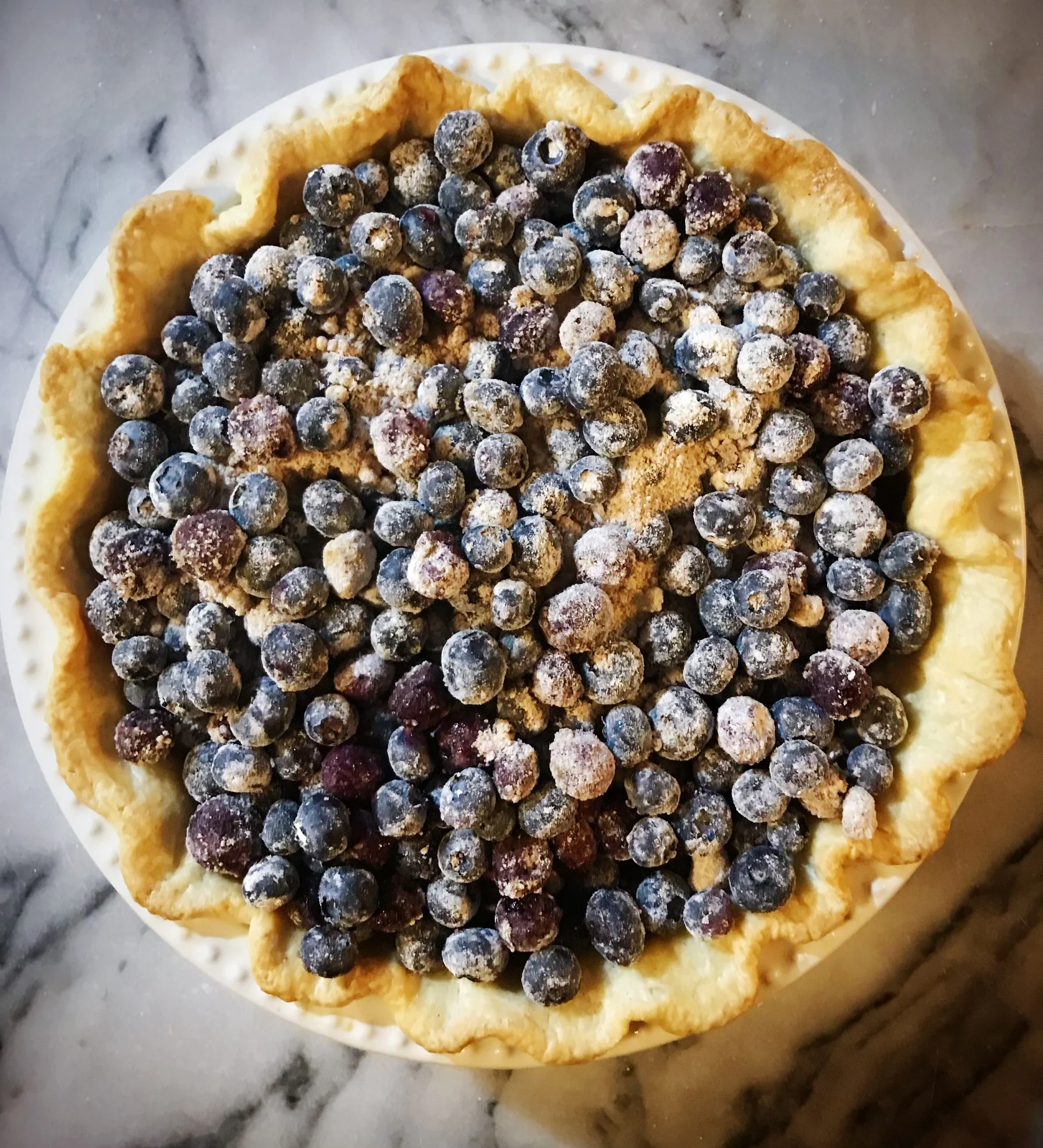 BLUEBERRY CRUMBLE PIE