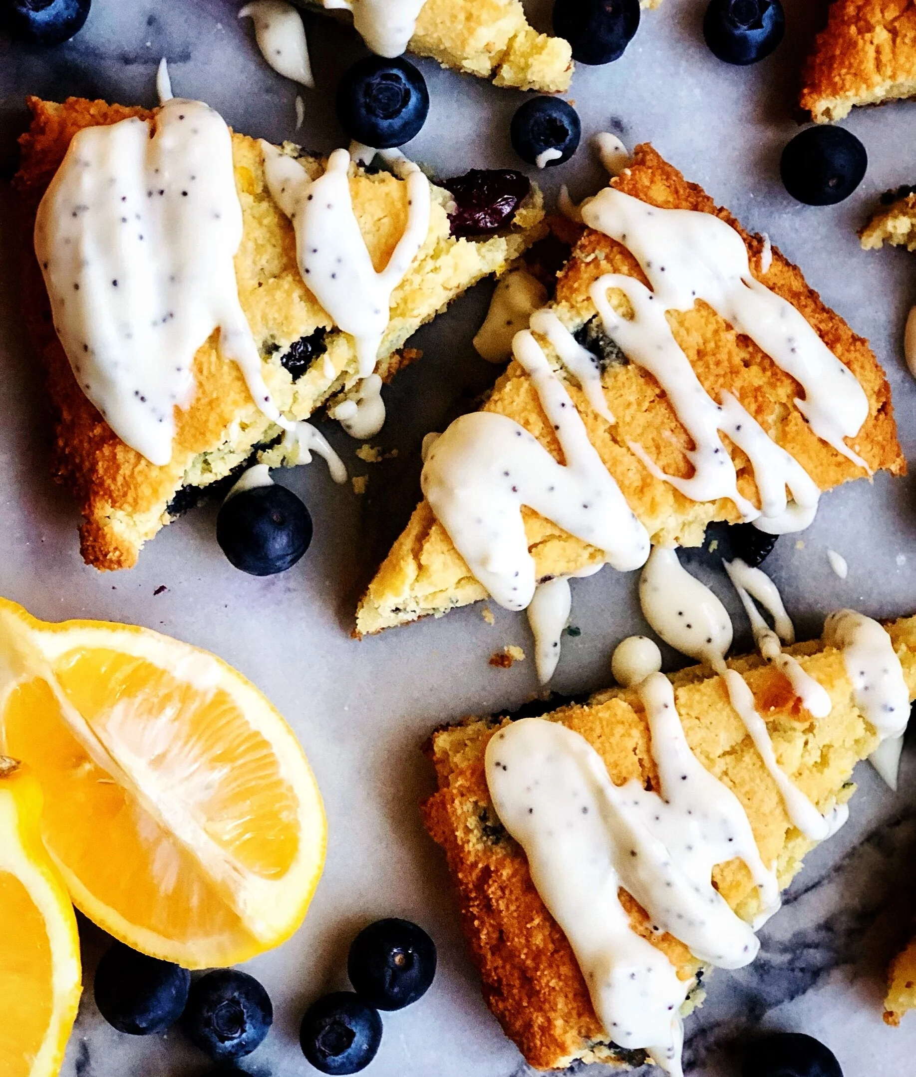 KETO LEMON BLUEBERRY SCONES