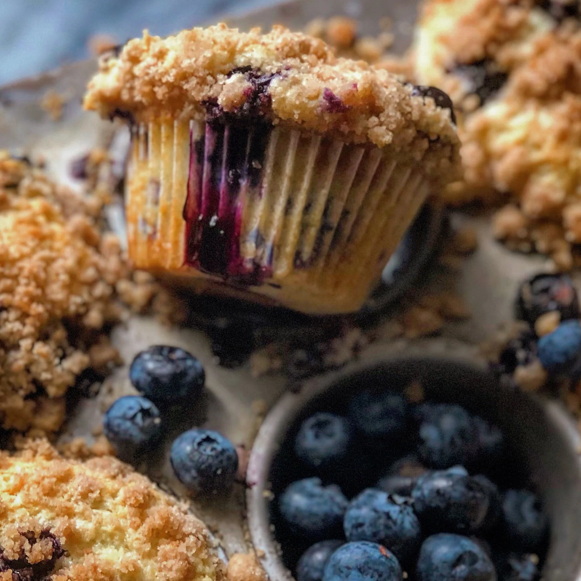 SOUR CREAM BLUEBERRY MUFFINS