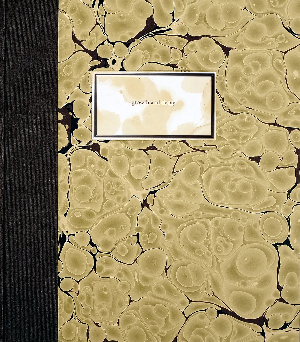 Growth and Decay , 2015, 9.25x8.25x.5, Mixed materials, words and images by artist; binding by Mary Uthuppuru