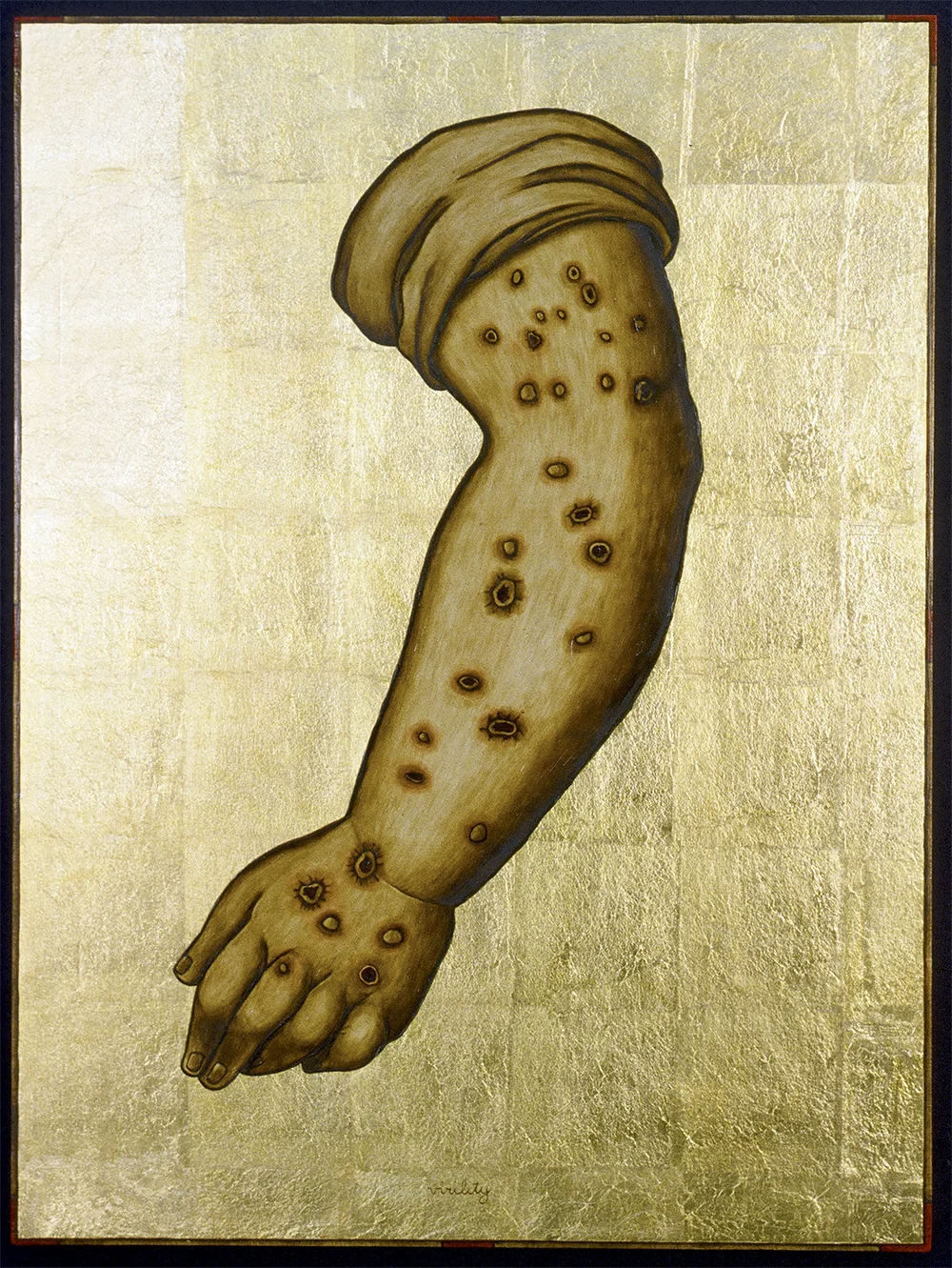 Virility , 24x18 in., oil, goldleaf on panel
