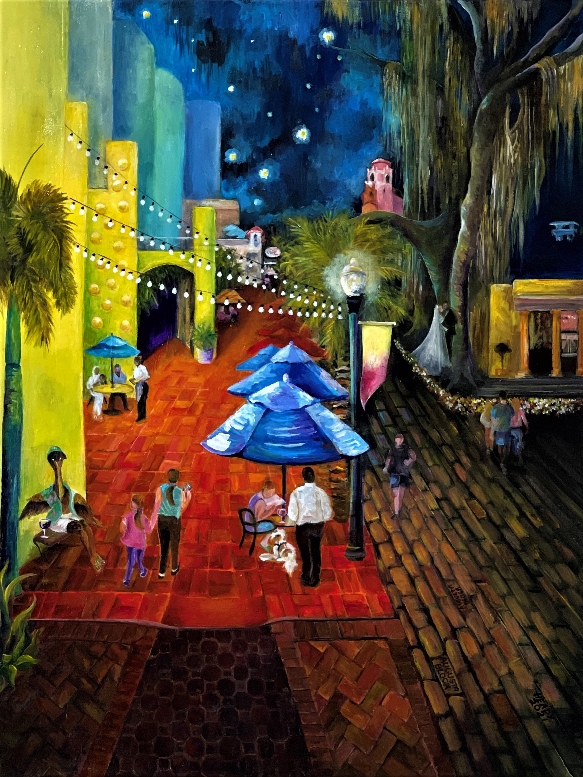 Starry Night in St. Pete by Judith Heady
