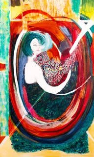 Woman with Grapes by Lisbeth Graham
