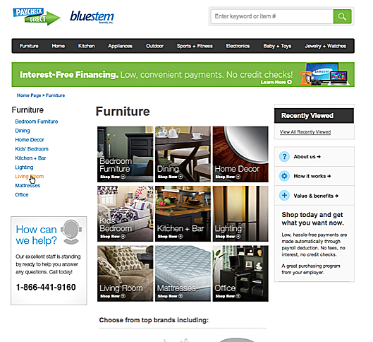 PayCheck Direct Category Page
