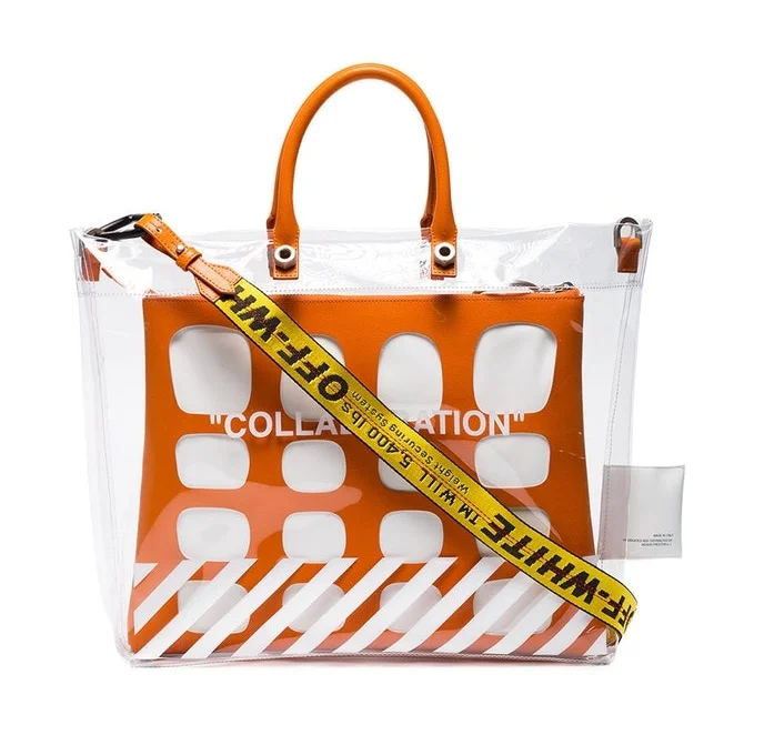 clear off white bag
