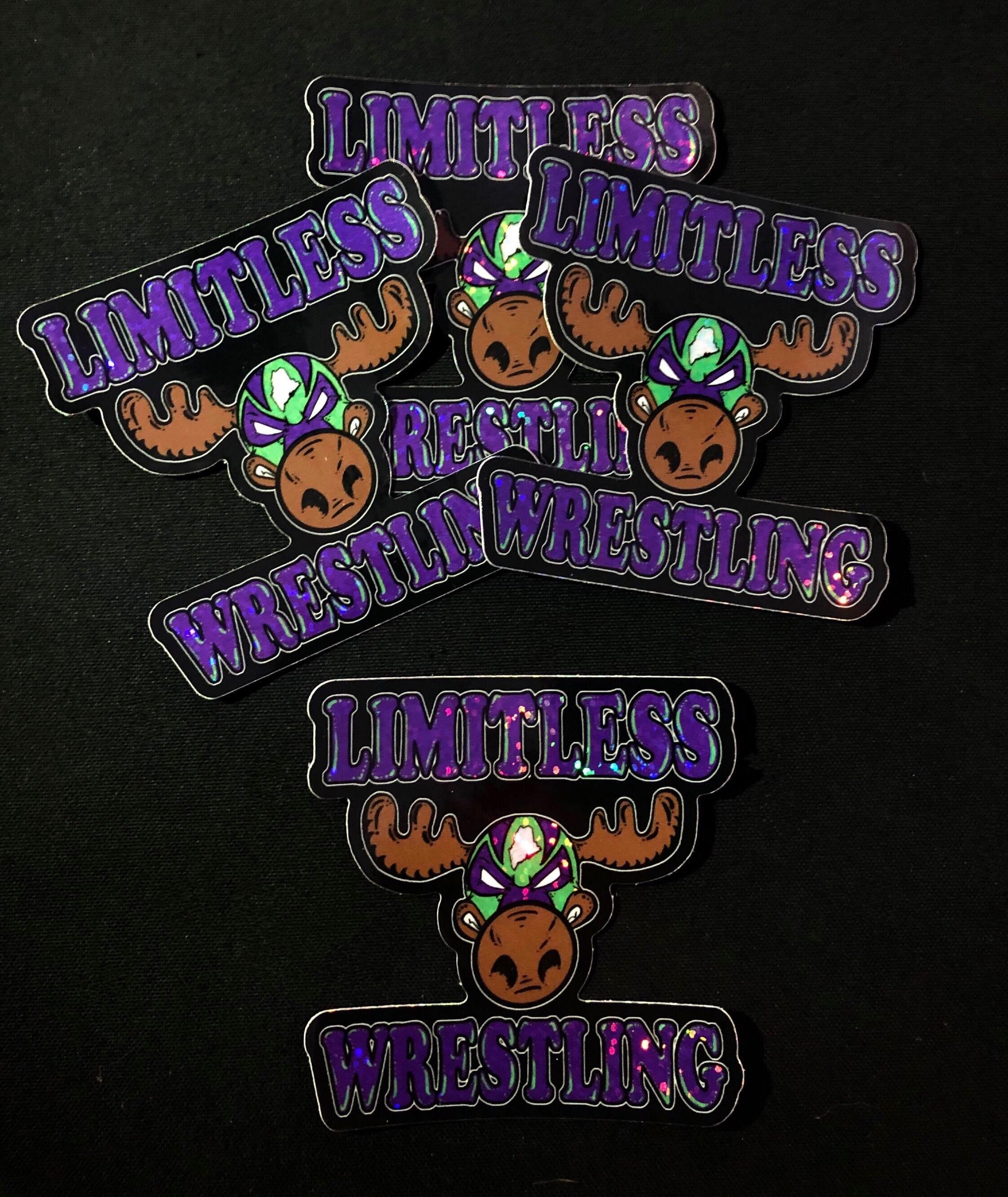 Lucha Moose Glitter Holographic Sticker