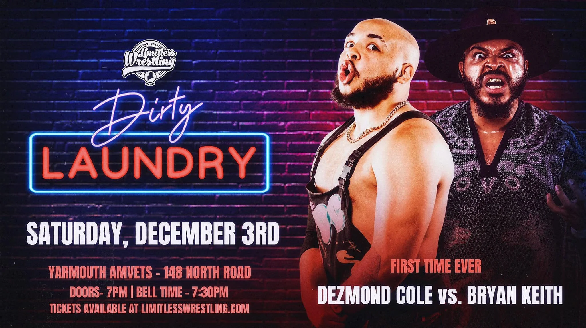 Bryan Keith vs. Dezmond Cole set for Limitless Wrestling's Dirty Laundry