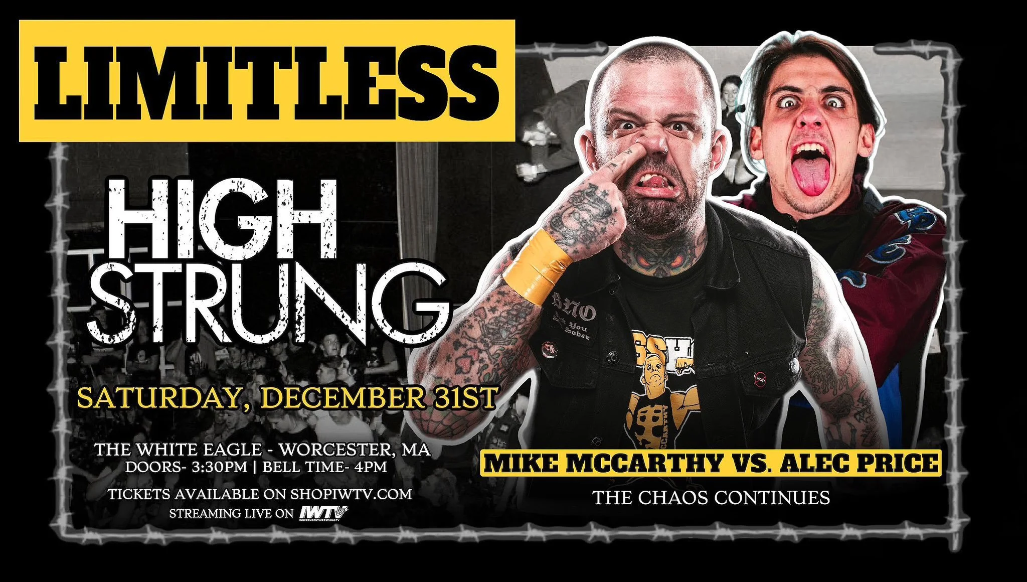 Alec Price vs. Mike McCarthy set for Limitless High Strung