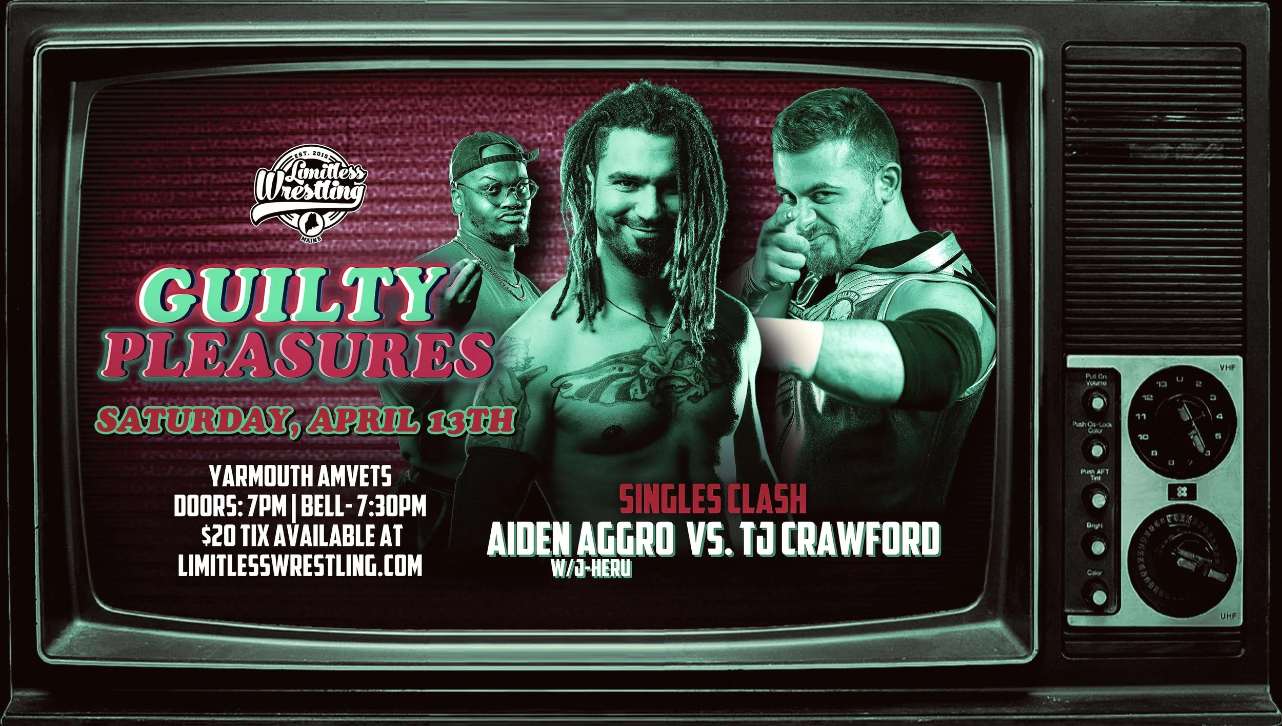 Aiden Aggro vs. TJ Crawford signed for Limitless Wrestling's Guilty Pleasures