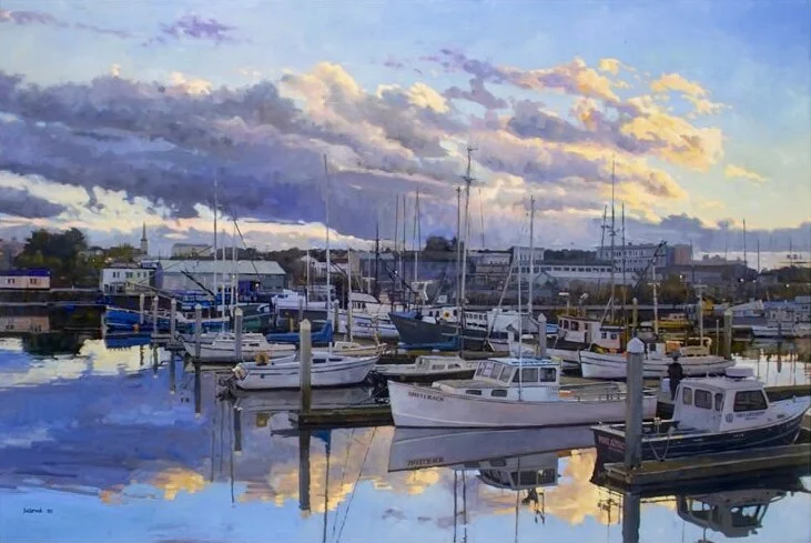 "Shellback and Port Authority" 2005 27" x 40" oil/canvas