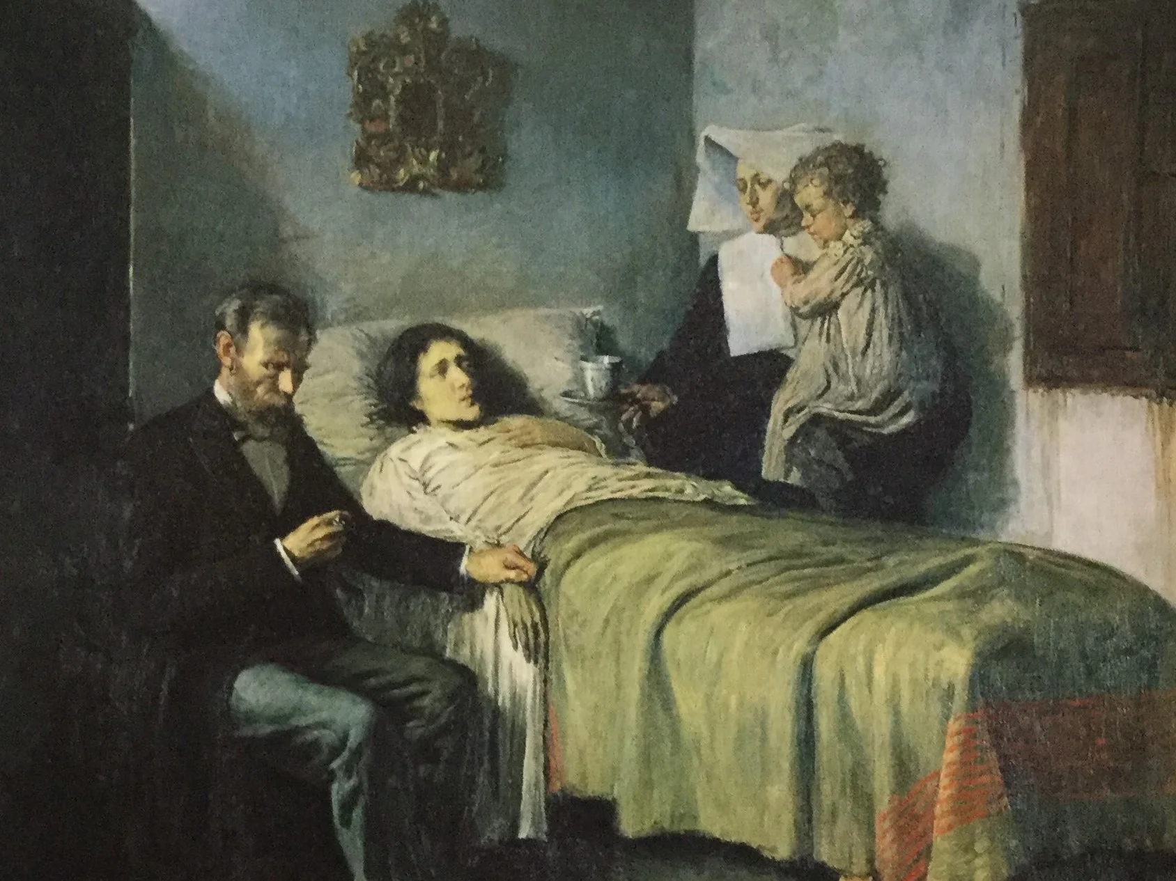 Painting by Pablo Picasso 'Science and Charity' (1897).jpg