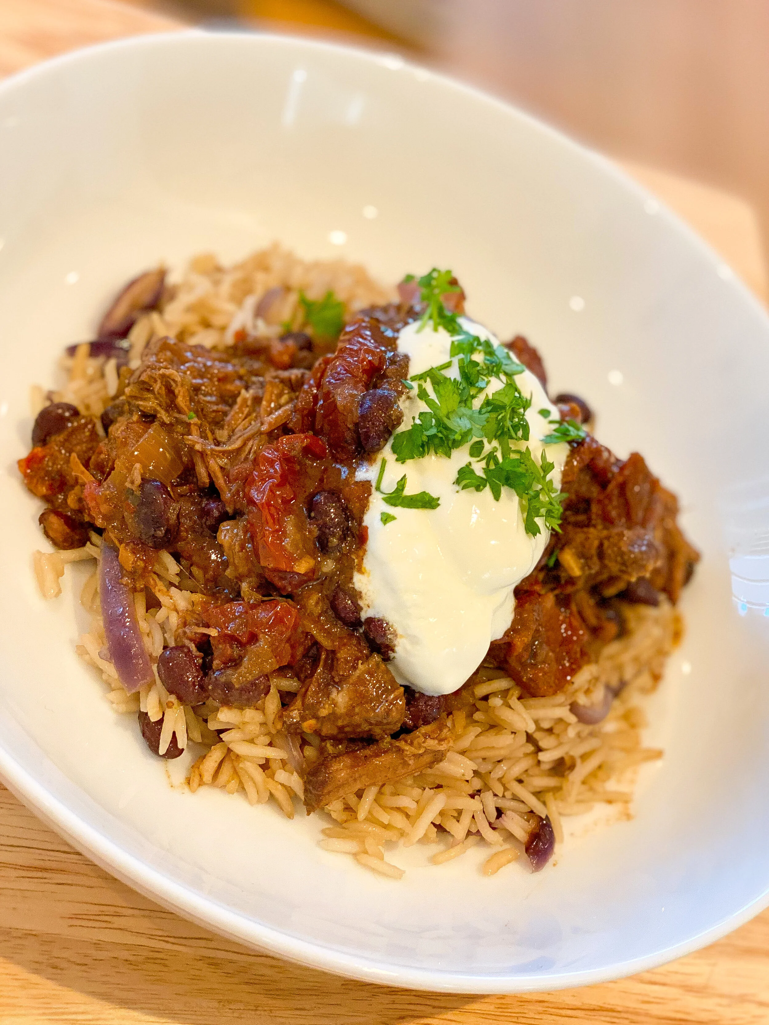 Slow cooked brisket chilli