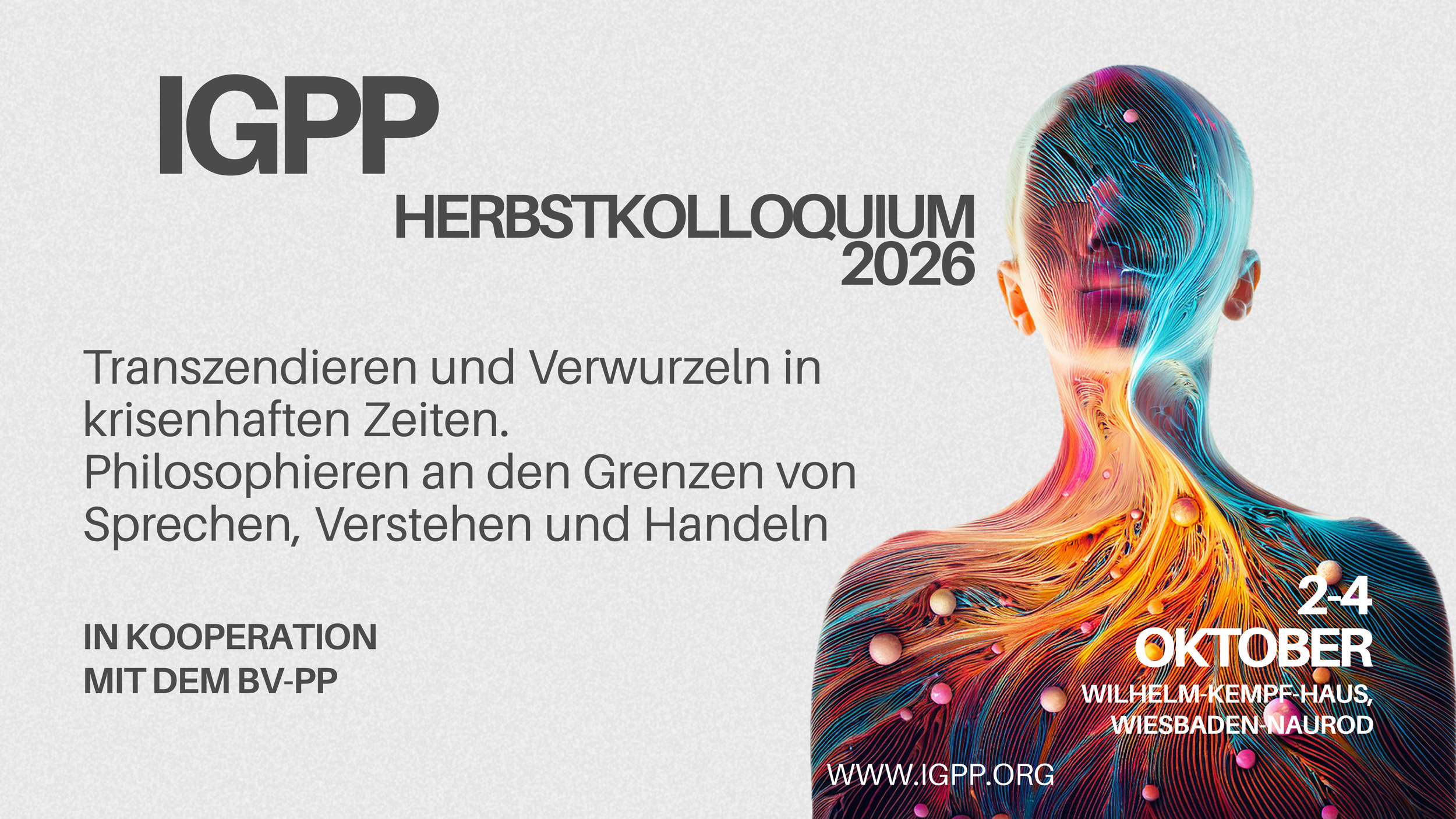 XL. Kolloquium der Internationalen Gesellschaft für Philosophische Praxis  Transzendieren und Verwurzeln in krisenhaften Zeiten.  Philosophieren an den Grenzen von Sprechen, Verstehen und Handeln
