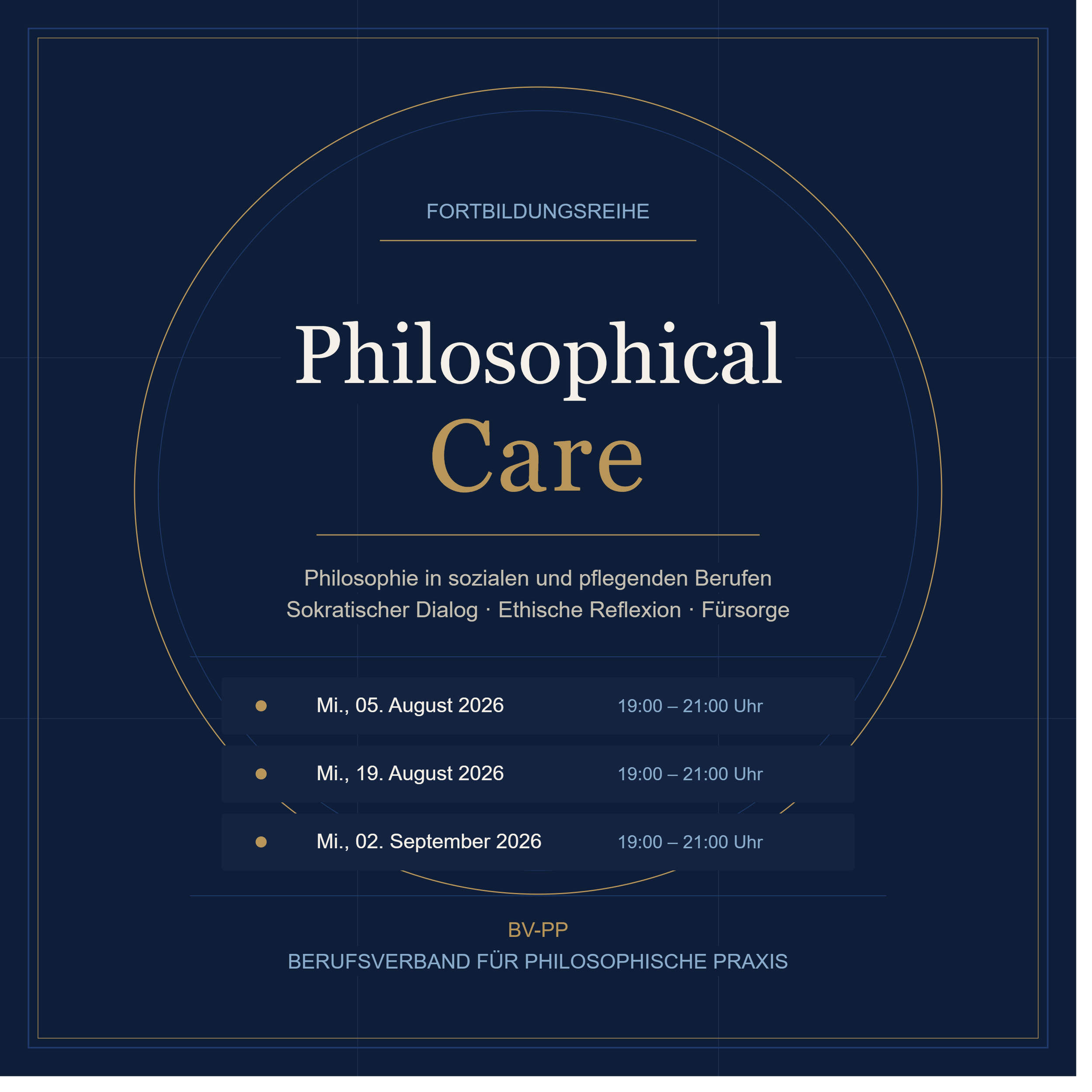 Fortbildungsreihe Philosophical Care 1